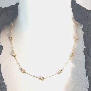 Madewell Gold Plated Linked Circles Necklace.